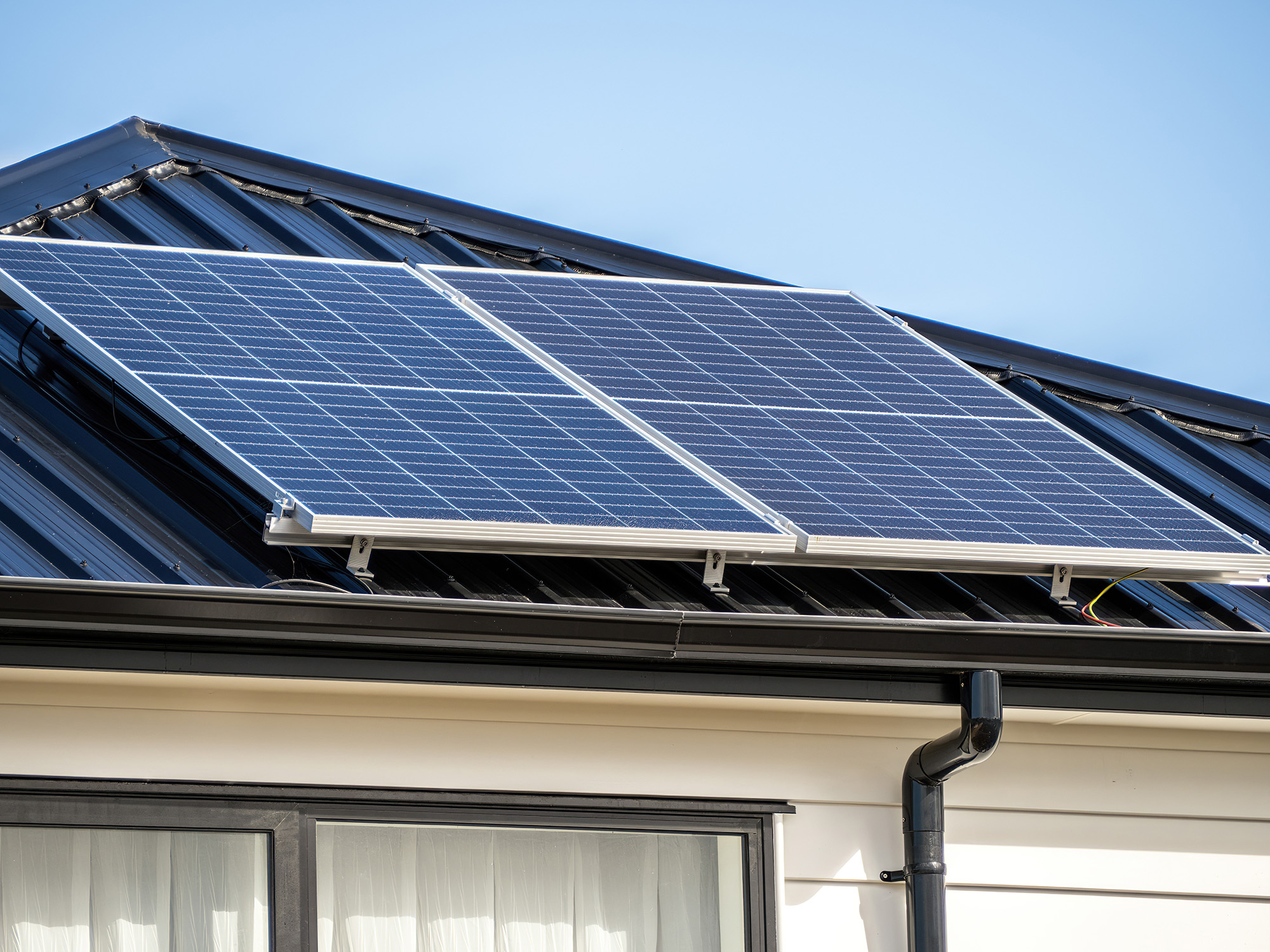 Solar panels on a roof